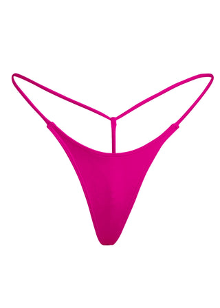 G MONEY THONG Bikini Bottom - Grenada Hot Pink